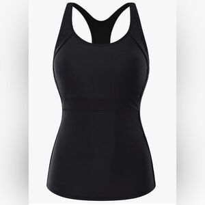 NWT Adore She  Racerback Solid Tankini Top Swimsuit  Without Shorts